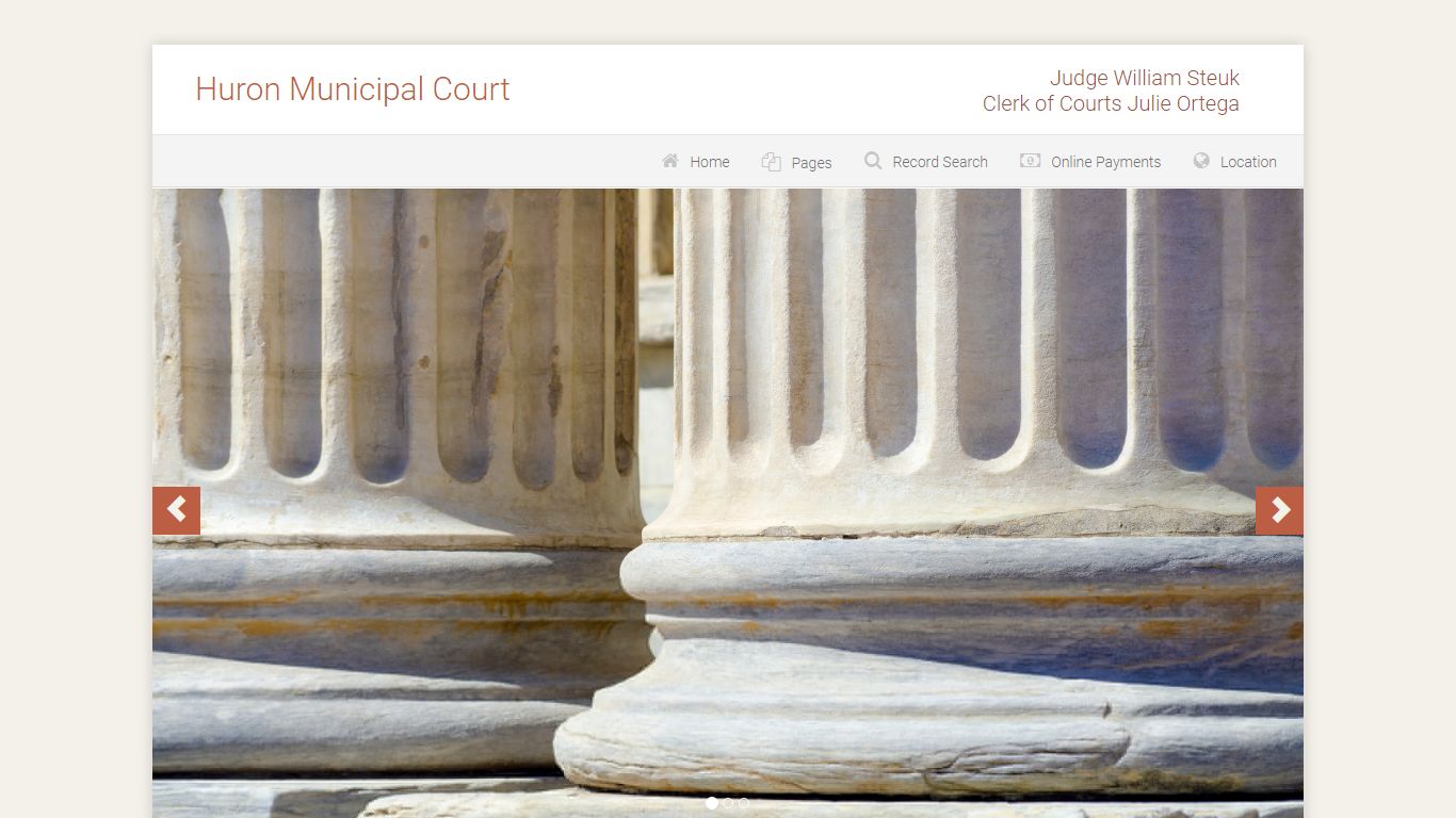 Huron Municipal Court - Payment Search